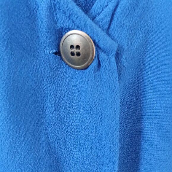 Madewell Women's Sz S Lakeshore‎ Button Back Dress Mini Blue Sleeveless - Picture 13 of 13